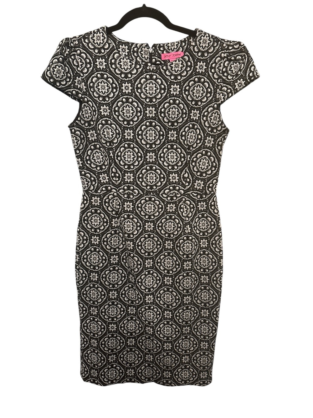Betsey Johnson Black & White Medallion Midi Dress